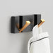 Space-Saving Black Gold Towel Hanger with Dual Installation Options