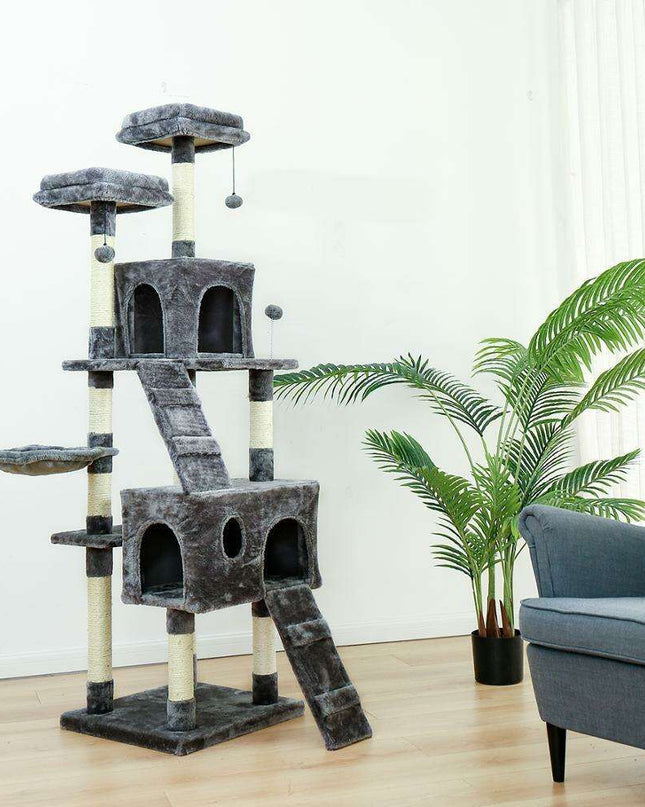 Luxury 68-Inch Cat Tree Haven with Sisal Features