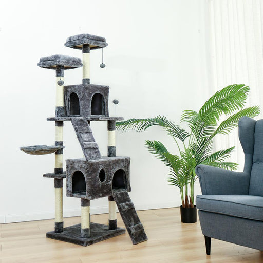 Ultimate Feline Oasis: 68-Inch Premium Tree Condo with Sisal Scratching Posts