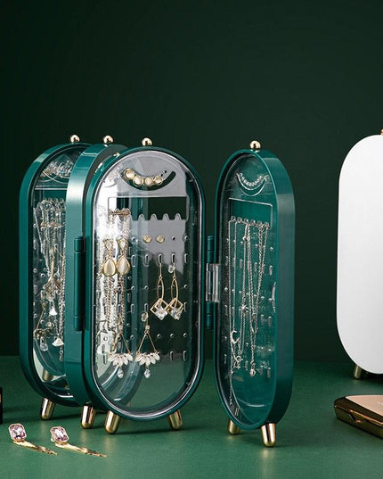 Clear Portable Jewelry Storage Case with 153 Compartments