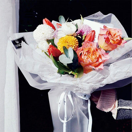 Elegant Floral English Letter Gift Wrap Set - 25 Premium Sheets for Special Celebrations