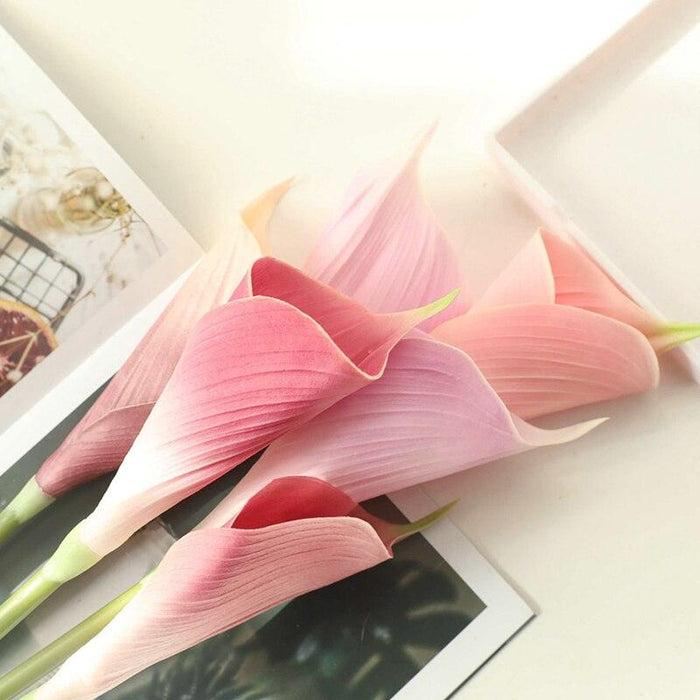 5 Pcs PU Artificial Calla Lily - 65cm Real Touch Flowers