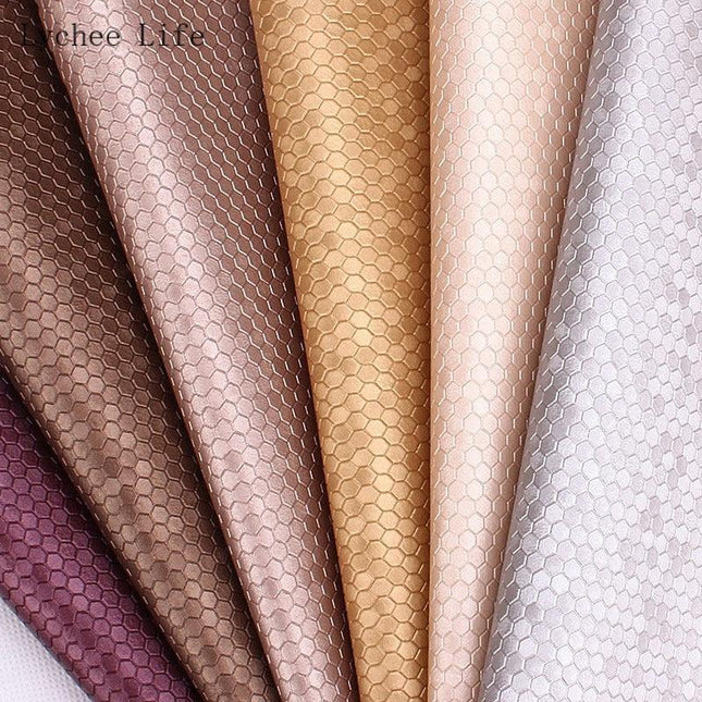 Transform Your Sewing Projects with Luxurious Honeycomb PVC Leather Fabric
