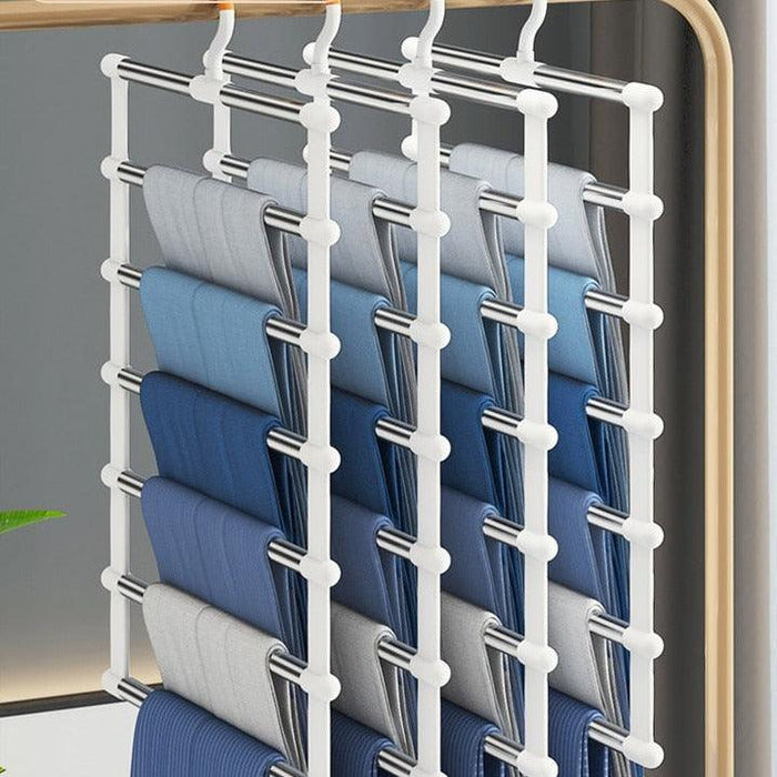 Chic Stainless Steel Wardrobe Organizer for Effortless Closet Organization