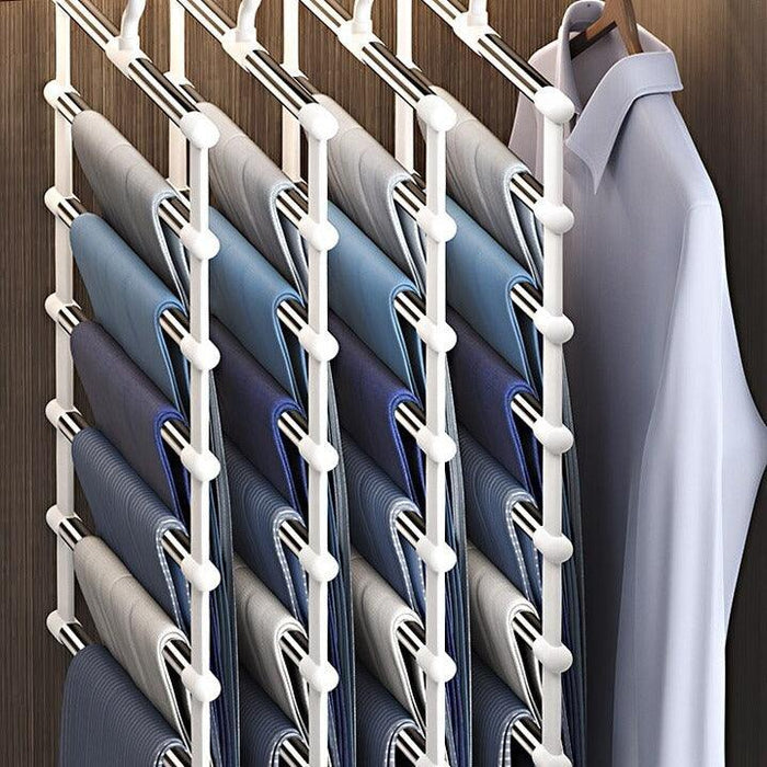 Chic Stainless Steel Wardrobe Organizer for Effortless Closet Organization