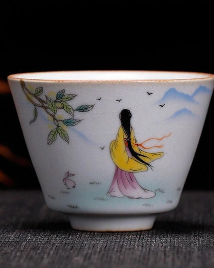 Handcrafted Ru Kiln Porcelain Tea Cup: A Sophisticated Touch to Your Tea Ritual