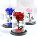 Luxury Heart-Shaped Preserved Roses in Glass Dome