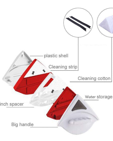 Magnetic Window Cleaning Tool with Safety Features: Achieve Crystal-Clear Double-Glazed Surfaces Effortlessly