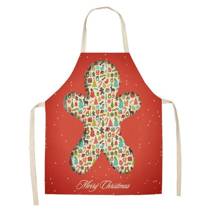 Merry Christmas Linen Cooking Apron - Essential Festive Attire & Gift Idea