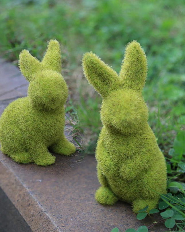 Whimsical Easter Bunny Resin Garden Decor - Delightful Outdoor Sculpture to Brighten Your Space