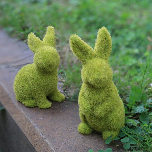 Enchanting Easter Bunny Resin Garden Sculpture - Charming Outdoor Decor Piece