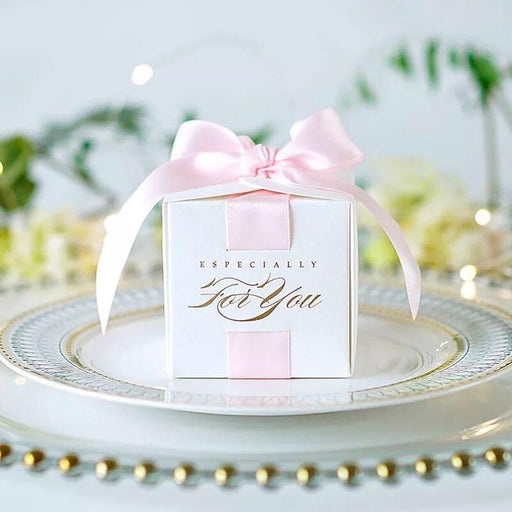 Elegant Event Party Favor Boxes with Ribbon - Available in Sets of 20/50/100 - Perfect for Special Occasions