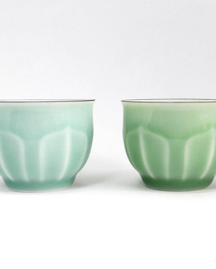 Elegant Longquan Celadon Tea Cups Set - Exquisite Ceramic Duo
