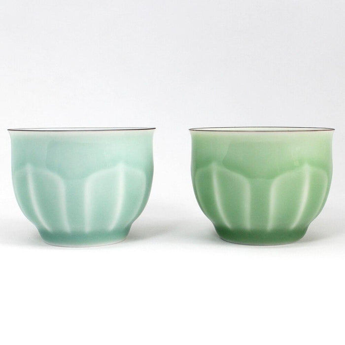 Longquan Celadon Porcelain Tea Cup Set - 2 Pieces