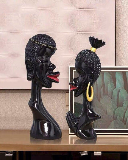 Chic Black Resin Love Sculptures for Elegant Home Decor