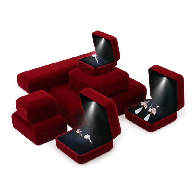 Elegant LED Velvet Jewelry Display Cases for Exquisite Presentation