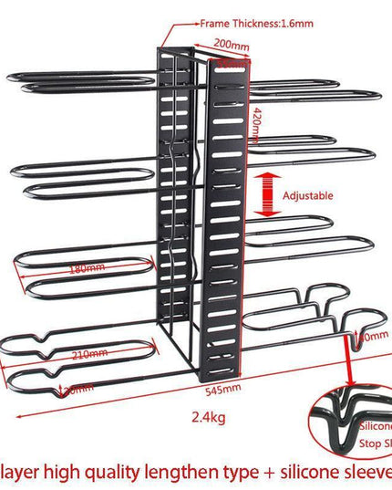 8-Tier Cookware Organizer Rack: The Essential Space-Saving Kitchen Solution