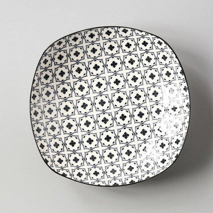 Handcrafted Japanese Square Ceramic Plate: Exquisite Table Artistry