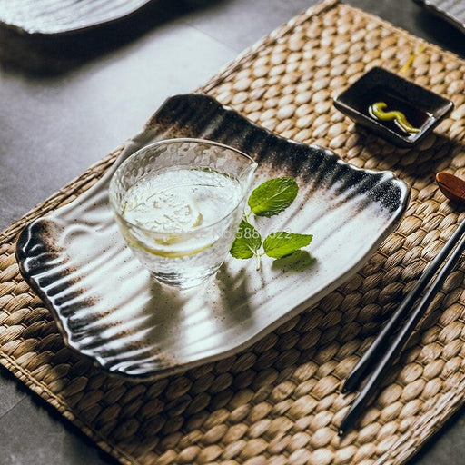 Japanese Elegance Ceramic Sushi Plate