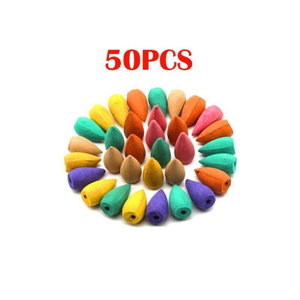 Tranquil Mountain River Backflow Incense Fountain with 100 Aromatic Cones