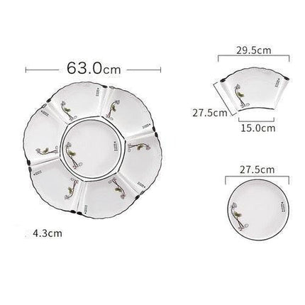 Sophisticated Fan-Designed Bone China Tableware Set