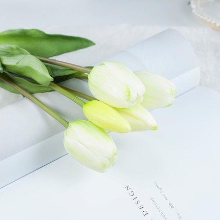 Elegant Silicone Tulip Collection: 5 Realistic Artificial Flowers for Timeless Decor