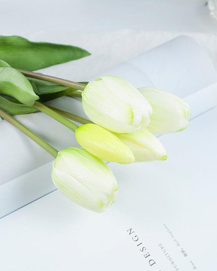 Elegant Silicone Tulip Collection: 5 Realistic Artificial Flowers for Timeless Decor