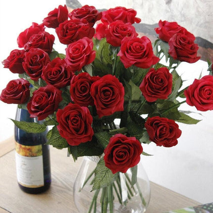 Lifelike Silk Latex Flower Bouquet - Pack of 10