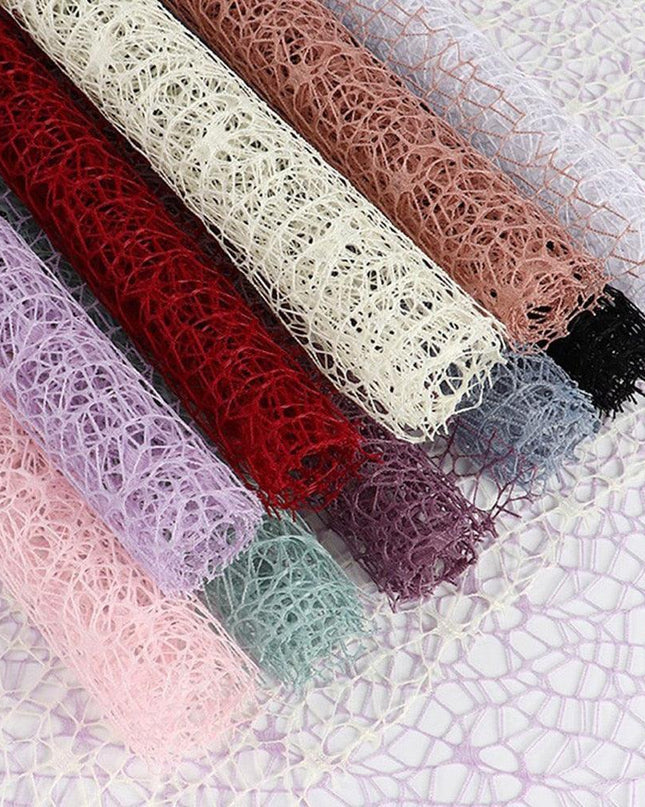 Sophisticated Artisan Muslin Floral Wrap for Creative Bouquet Presentation