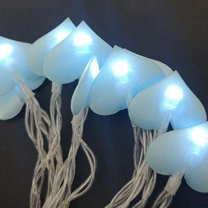 Enchanting LED Cotton Love Heart Wedding Fairy Lights