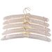 Elevate Your Wardrobe with Top-Quality Beige/White Satin Padded Hangers