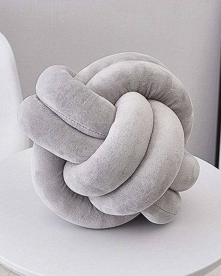 Delightful Handcrafted Emerald Knot Pillow - Luxurious Plush Accent for Every Space