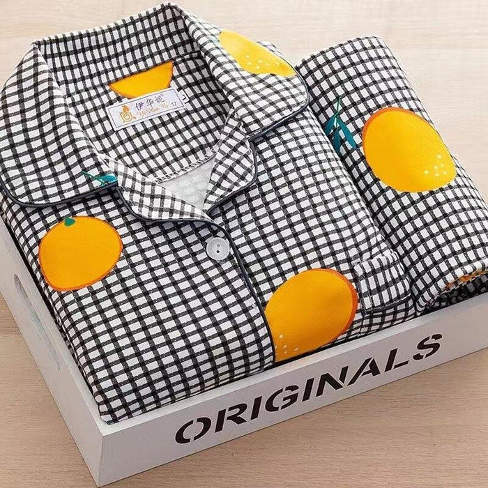 Playful Polka Dot Pajama Set with Fun Cartoon Trousers