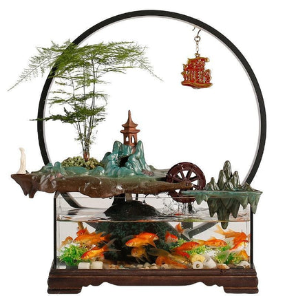 Tranquil Oasis Asian Spring Valley Serenity Fountain