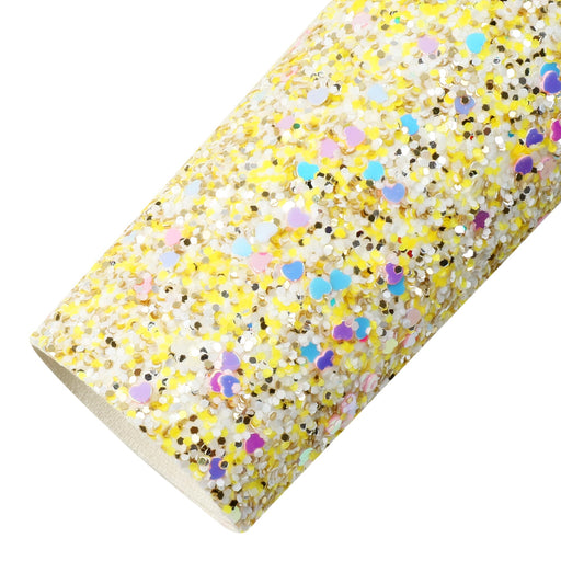 Sparkling Chunky Glitter Vinyl Fabric Sheets for DIY Crafts