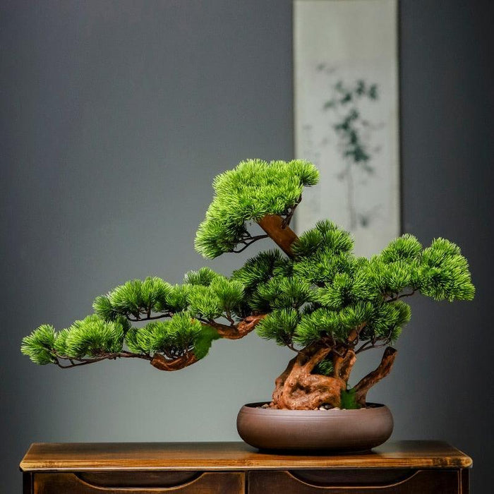 Chinese Style Simulation Visitor Bonsai Plant for Elegant Home and Office Decor