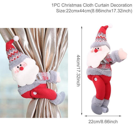 Festive Santa and Reindeer Curtain Accents for Holiday Cheer