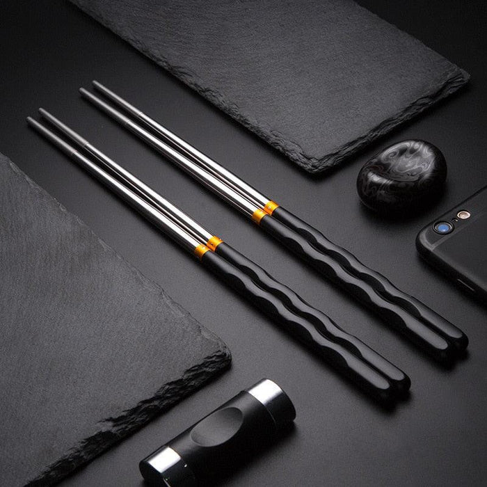Elegant Stainless Steel Chopsticks - Luxurious Dining Experience