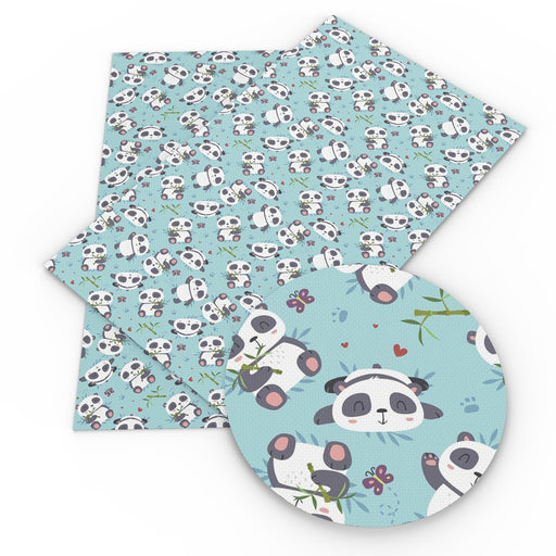 Panda Print Faux Leather Fabric Sheet: Crafting Brilliance & Versatility