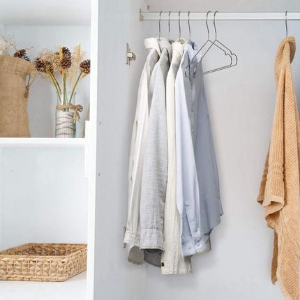 Deluxe Silver Stainless Steel Hanger Set - 20 Pack for Superior Closet Organization