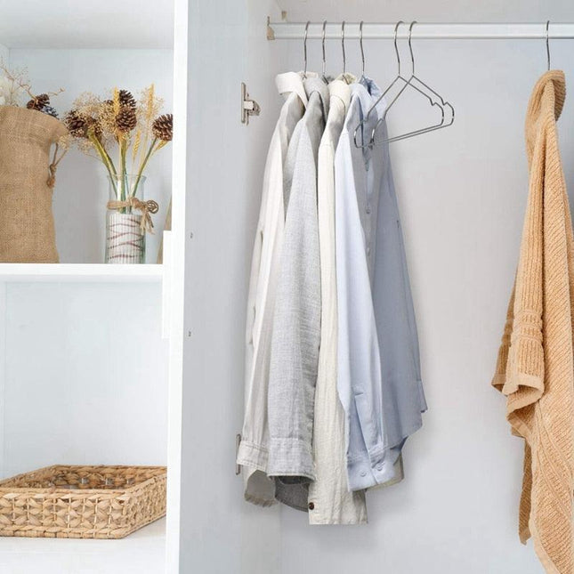 Deluxe Silver Stainless Steel Hanger Set - 20 Pack for Superior Closet Organization