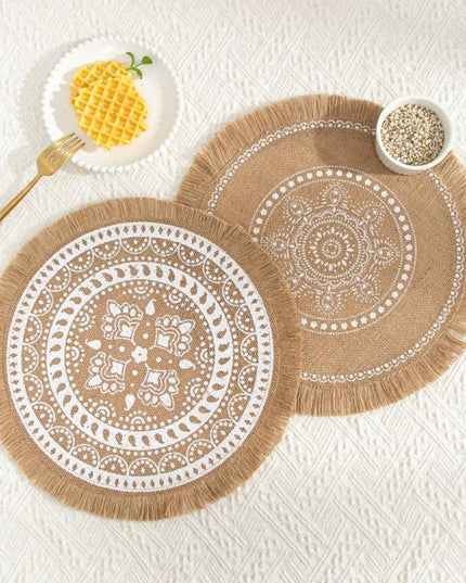 Sophisticated Round Linen Placemat for an Elevated Dining Experience