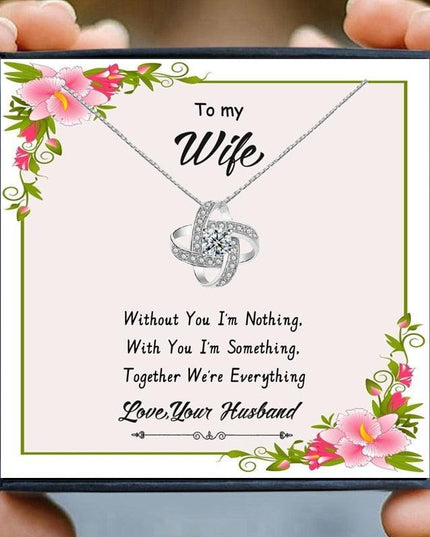 Timeless Love Knot Heart Pendant Necklace - A Cherished Gift for Her