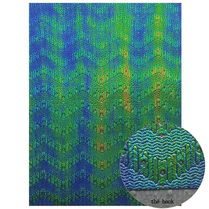 Lustrous Green Glitter Snake Skin Faux Leather Bow Crafting Kit