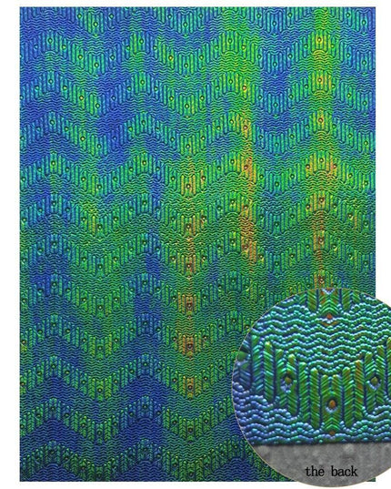 Lustrous Green Glitter Snake Skin Faux Leather Bow Crafting Kit