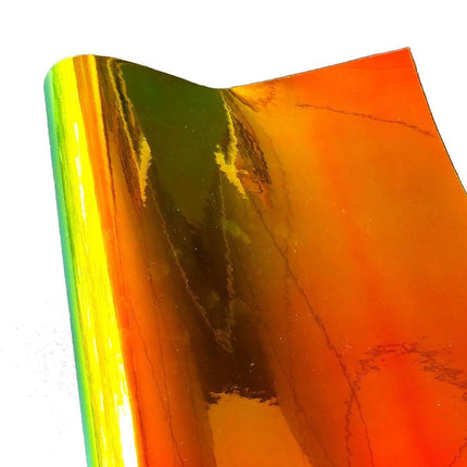 Radiant Holographic Mirror PU Leather Crafting Sheet