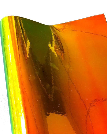 Radiant Holographic Mirror PU Leather Crafting Sheet