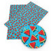 Vibrant Geometric Floral Faux Leather Craft Sheet - Elevate Your DIY Projects