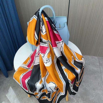 Elegant Summer Botanica Silk Scarf: Effortless Chic for Your Wardrobe