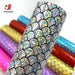 Enchanted Holographic Mermaid Scale PU Faux Leather for Creative DIY Crafts